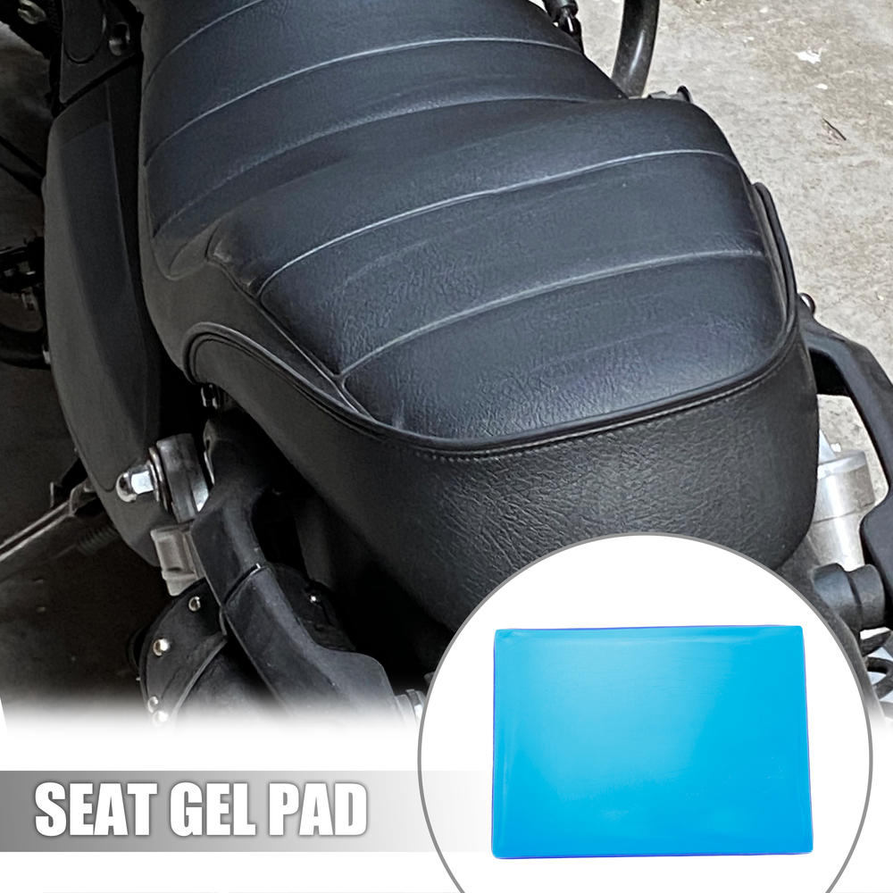 Unique Bargains 48x35x1cm Motorcycle Seat Gel Pad Shock Absorption Mat Comfortable Cushion Blue