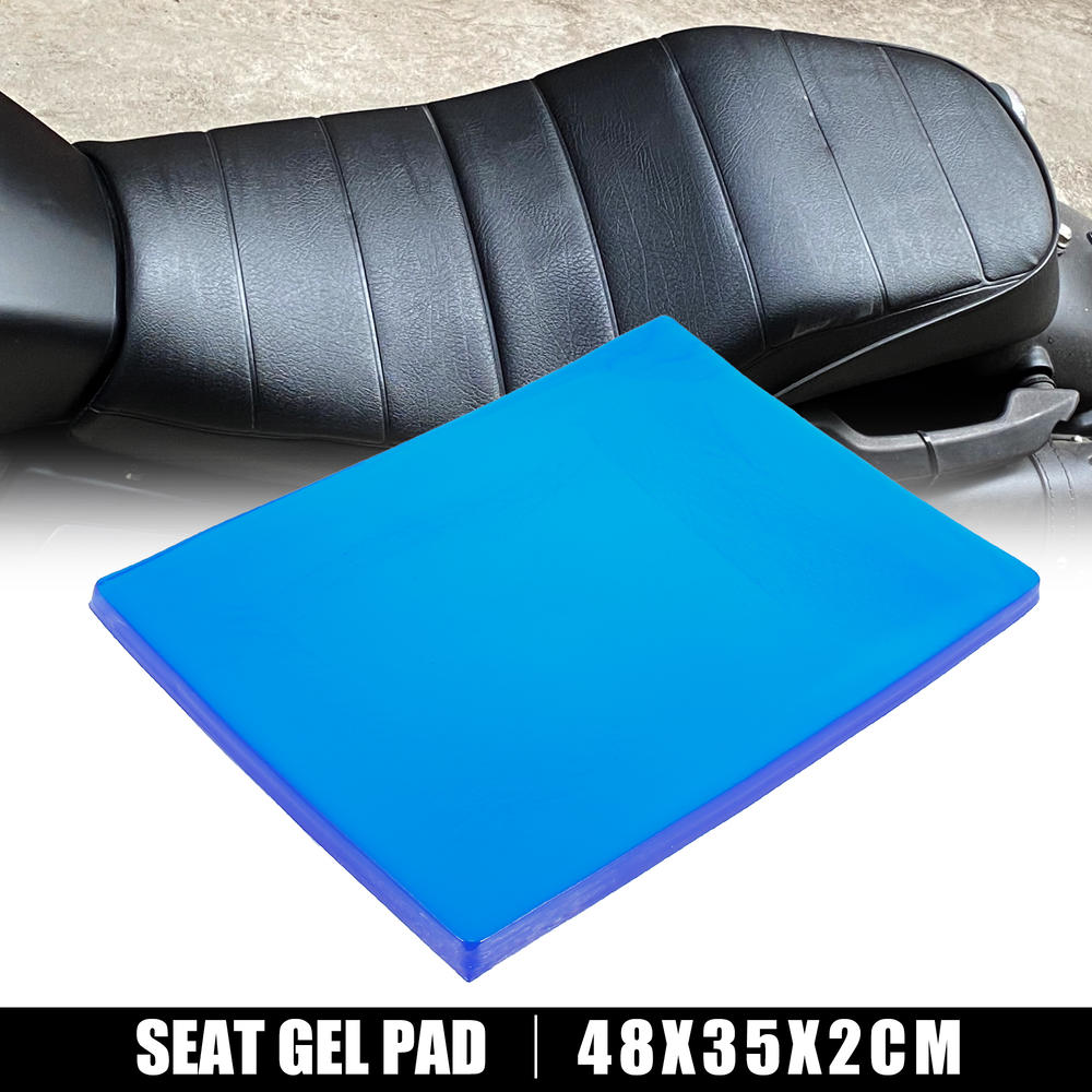 Unique Bargains 48x35x2cm Motorcycle Seat Gel Pad Shock Absorption Mat Soft Cushion Blue