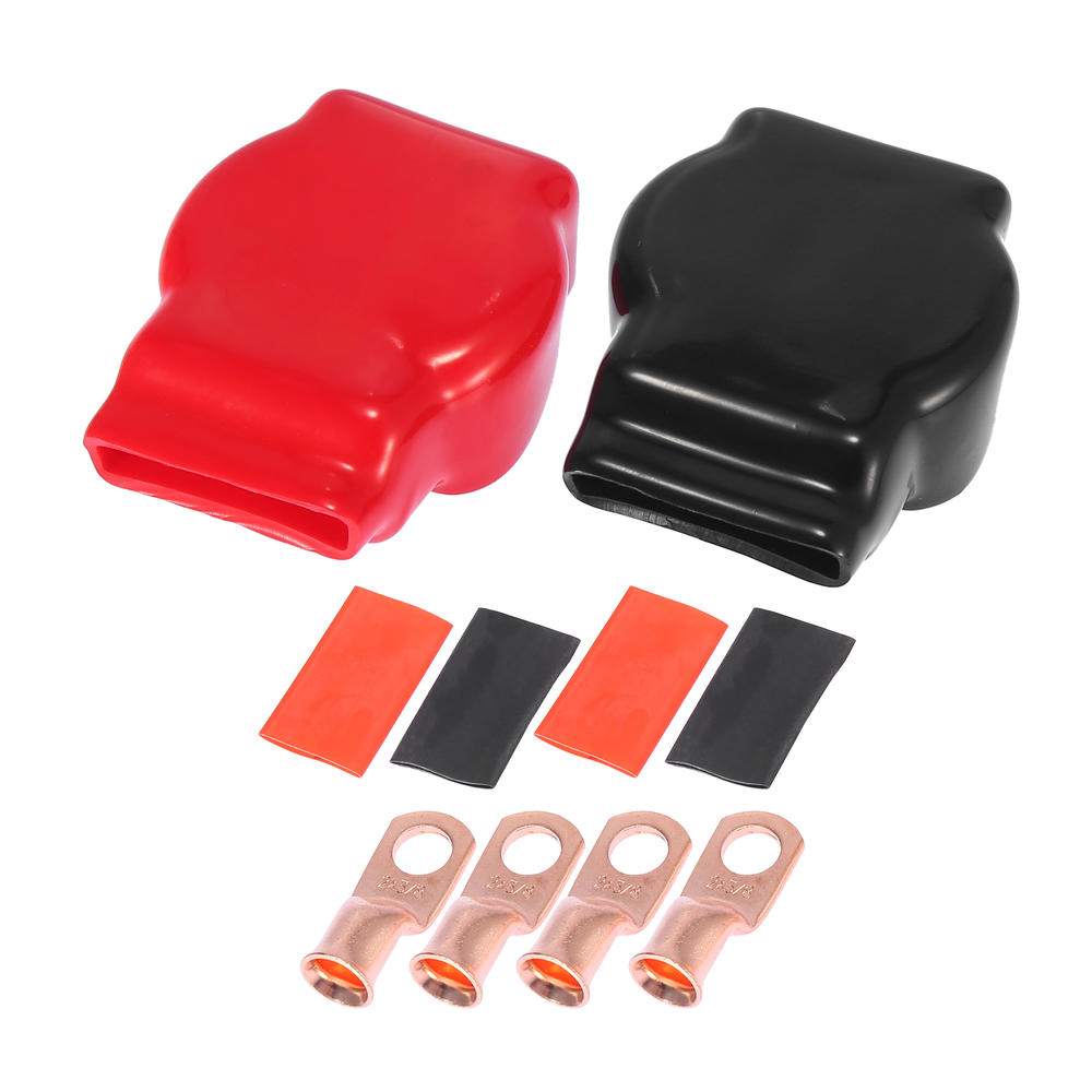 Unique Bargains 1 Set Top Post Battery Terminal End with Covers for Marine Car Boat
