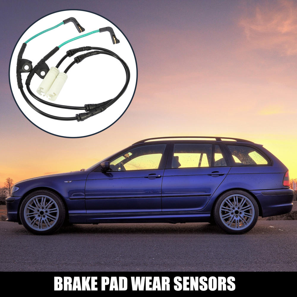 Unique Bargains 2pcs Front Brake Pad Wear Sensor 34356777649 34356789440 for BMW 335i xDrive