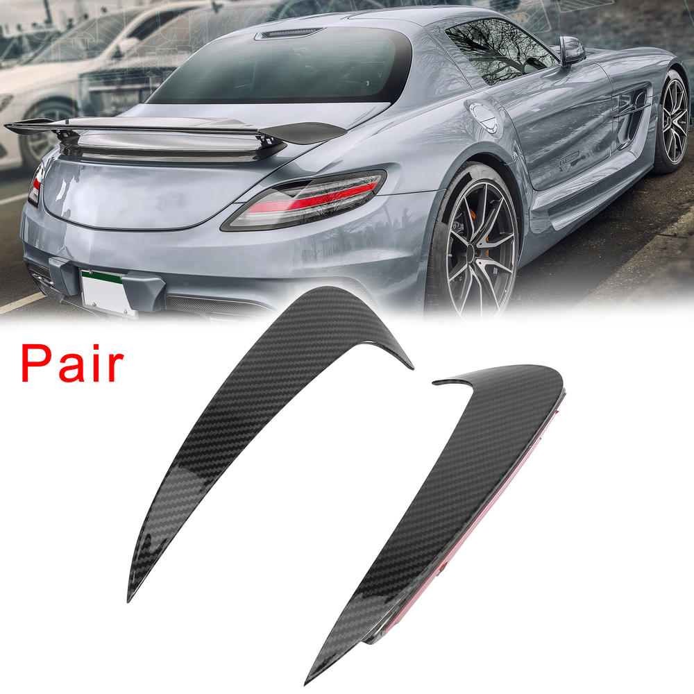 Unique Bargains Pair Rear Bumper Vent Cover Carbon Fiber Pattern for Mercedes-Benz C Class