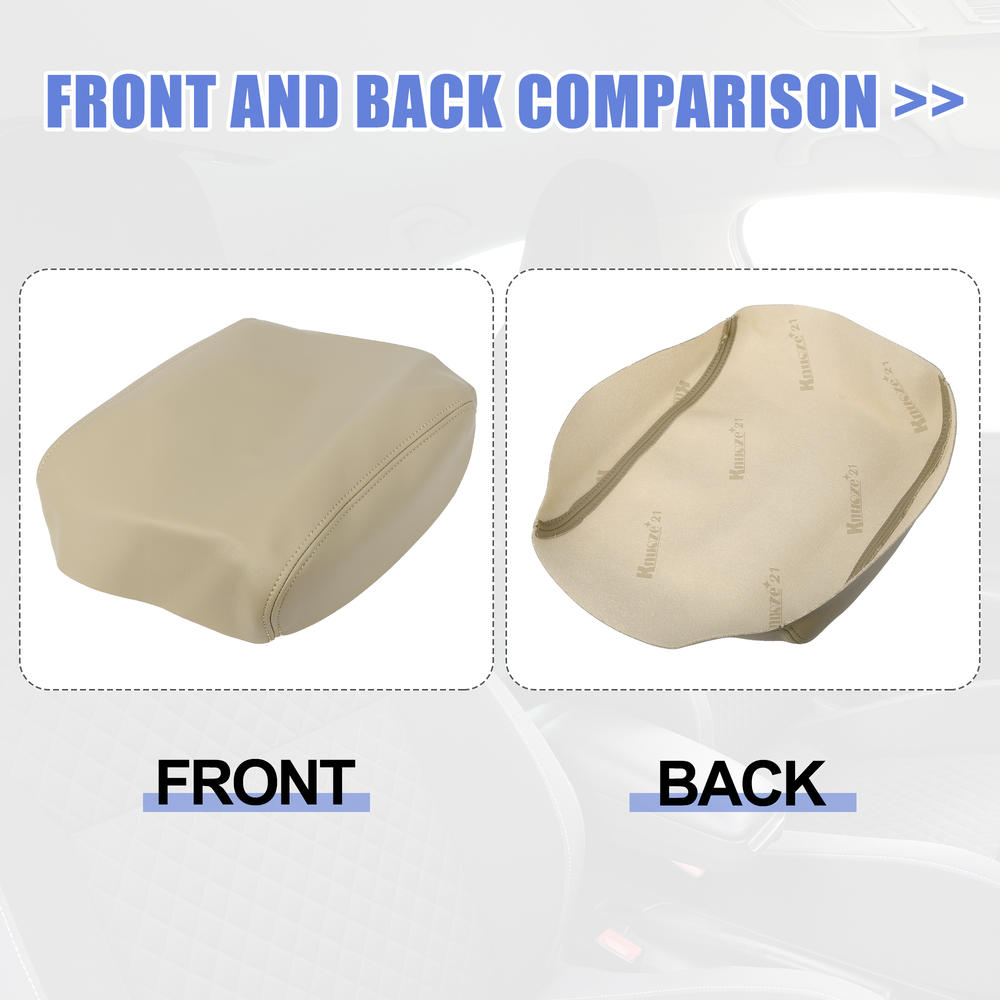 Unique Bargains Car Center Console Lid Armrest Cover Beige for Honda Pilot 2009-2015
