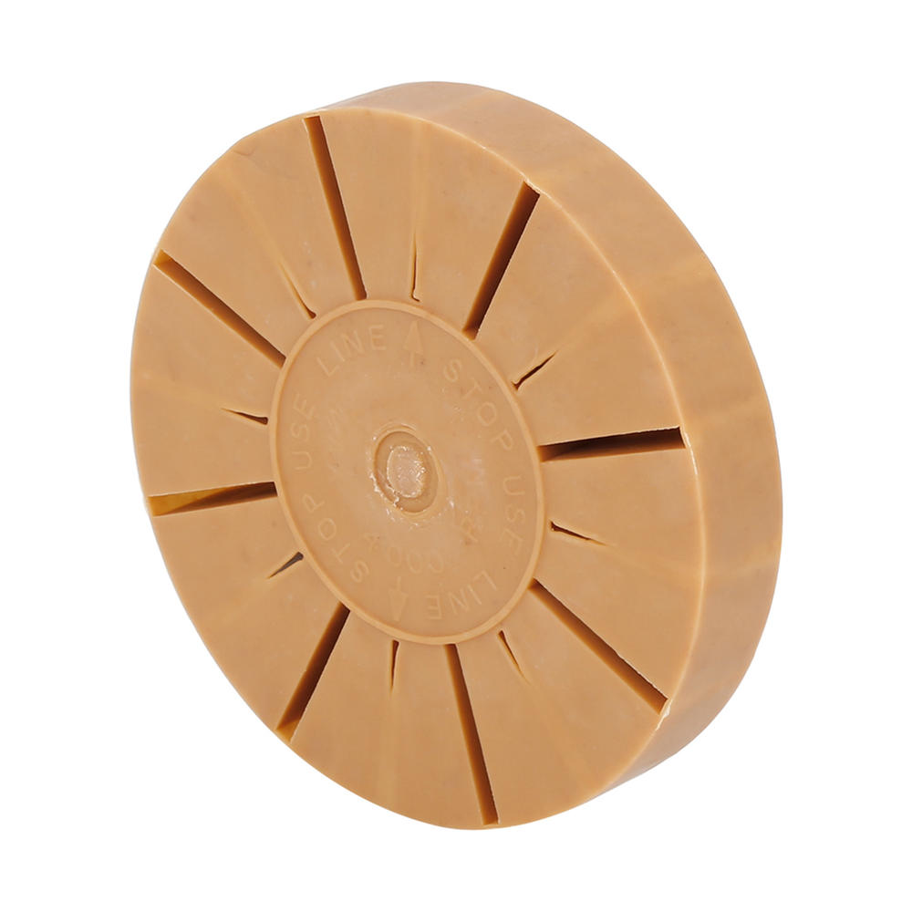 Unique Bargains 3.5" Car Rubber Eraser Wheel Decal Removal with Drill Adaptor Thickness 15mm