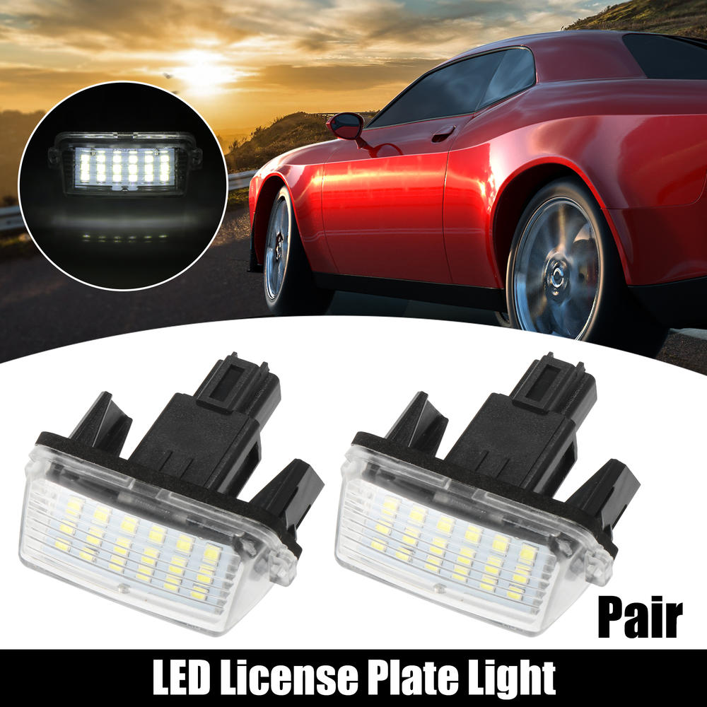 Unique Bargains 1 Pair Car LED License Plate Light White Light Fit for Toyota Camry 2012-2017