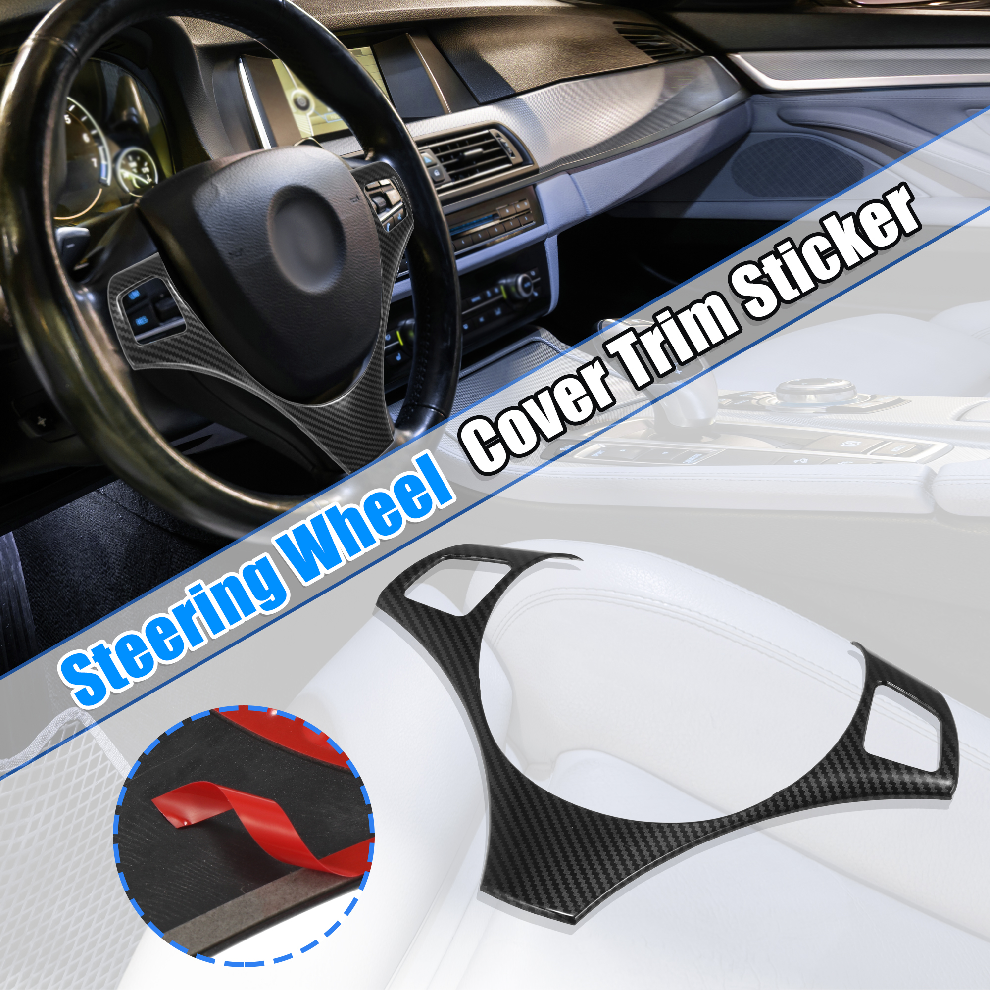 Unique Bargains Steering Wheel Cover Trim for BMW 1 3 Series 5 Door M Sport Coupe E82 E87 E90