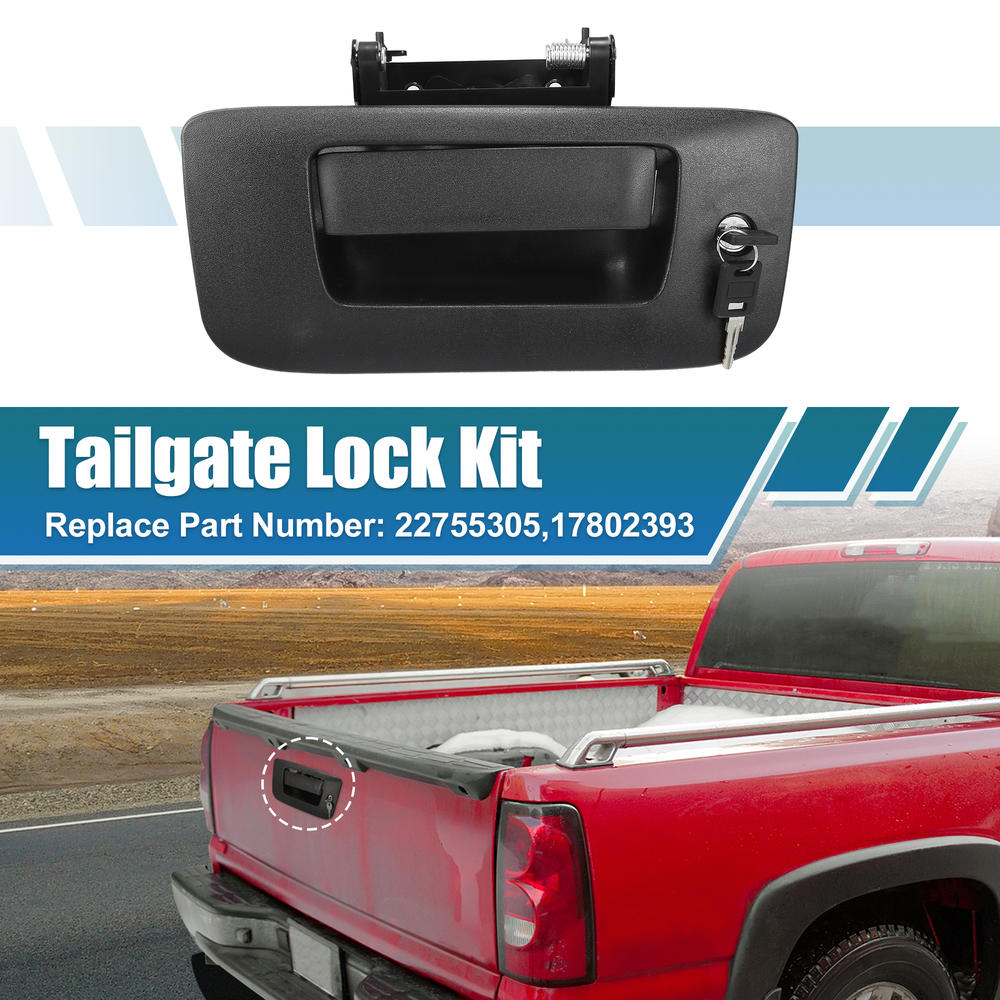 Unique Bargains 22755305 Tailgate Lock Kit for Chevrolet Silverado for GMC Sierra 07-14 2 Key