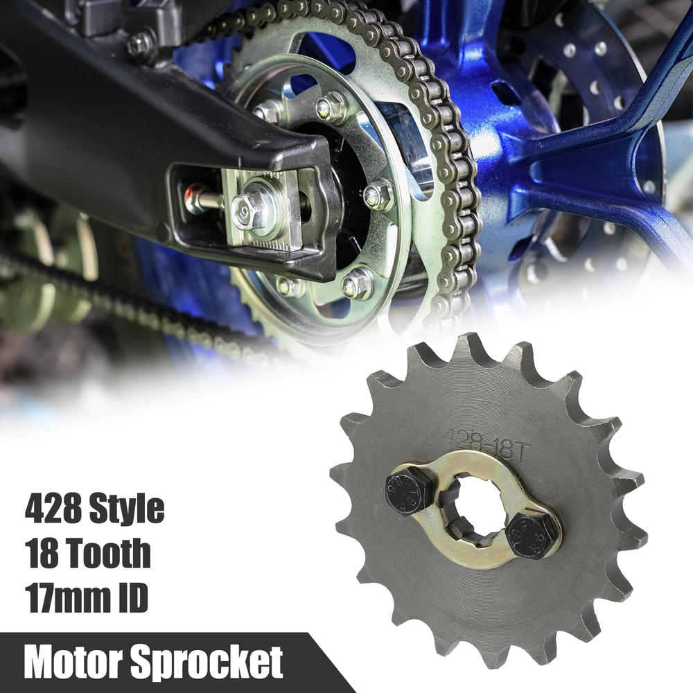 Unique Bargains 428 Style 18T Teeth 17mm ID Motor Front Sprocket Cog Gear for Motorcycle ATV UTV