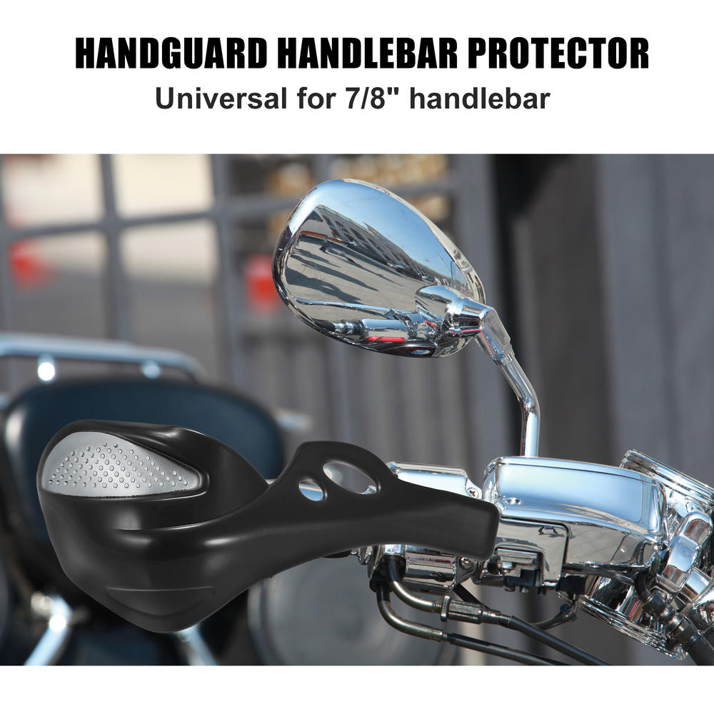 Unique Bargains Pair Universal 7/8" Handlebar 1 1/8" Brush Bar Handguard for ATV Dirt Bike Black