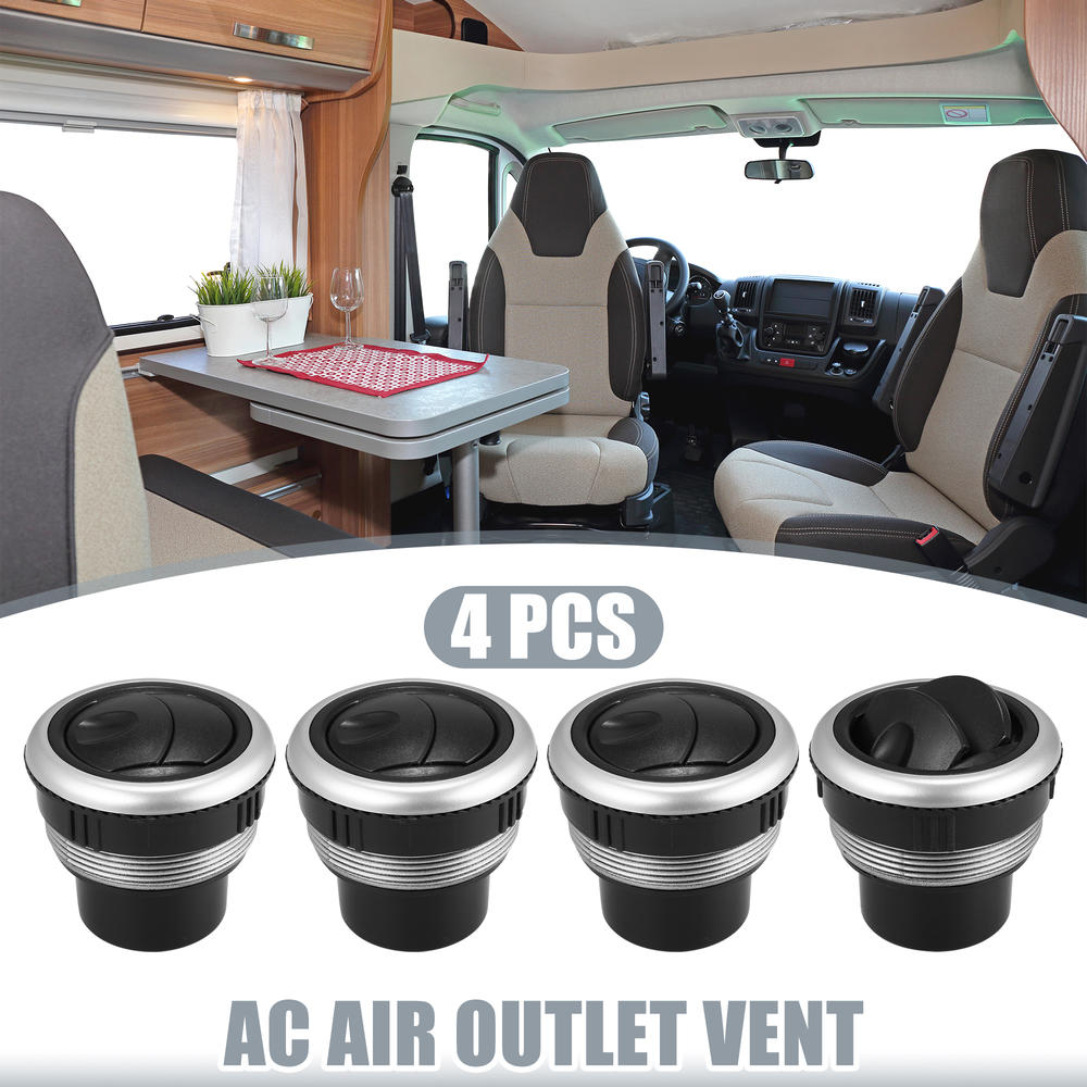 Unique Bargains 4pcs Universal 48mm Vent Air Outlet Rotating Round Ceiling for Car Bus RV ATV