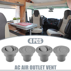 Unique Bargains 4pcs Universal 61mm Vent Air Outlet Rotating Round Ceiling Gray for Car Bus RV