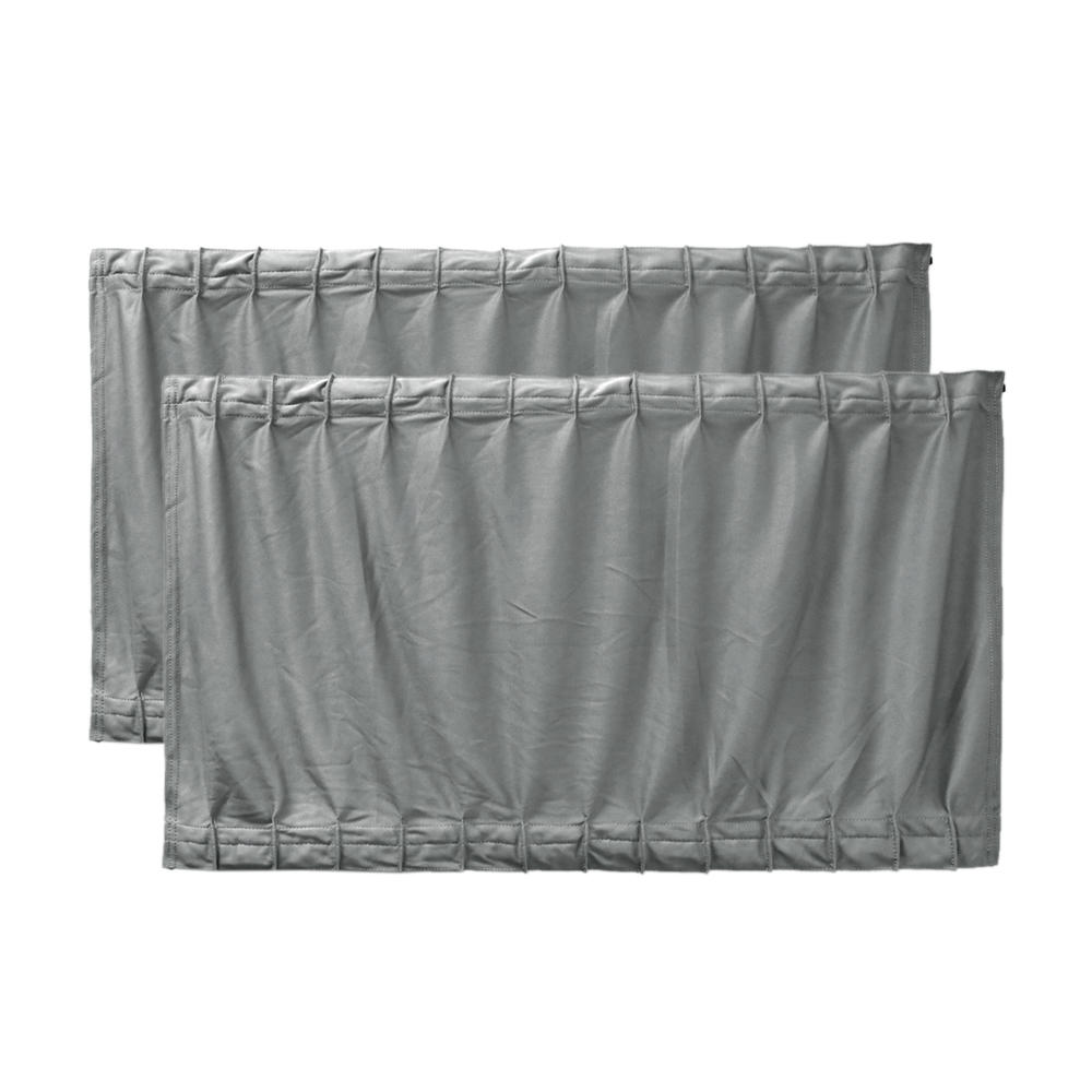 Unique Bargains 2 Pcs 70 x 39cm Gray Adjustable VIP Car Window Curtain UV Sunshade Visor