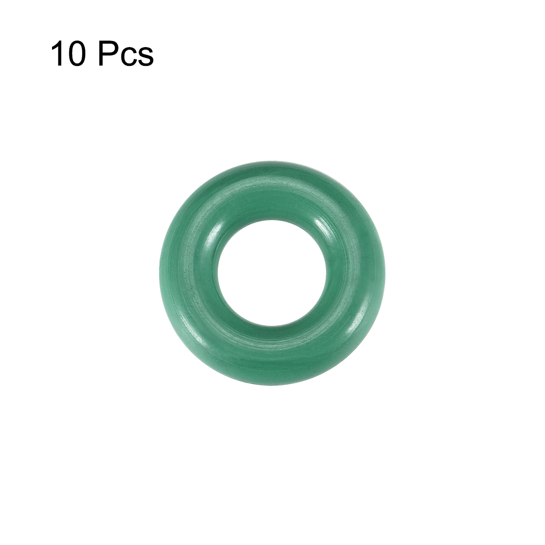 Unique Bargains Fluorine Rubber O Rings, 14mm OD, 7.8mm ID, 3.1mm Width, Seal Gasket Green 10Pcs