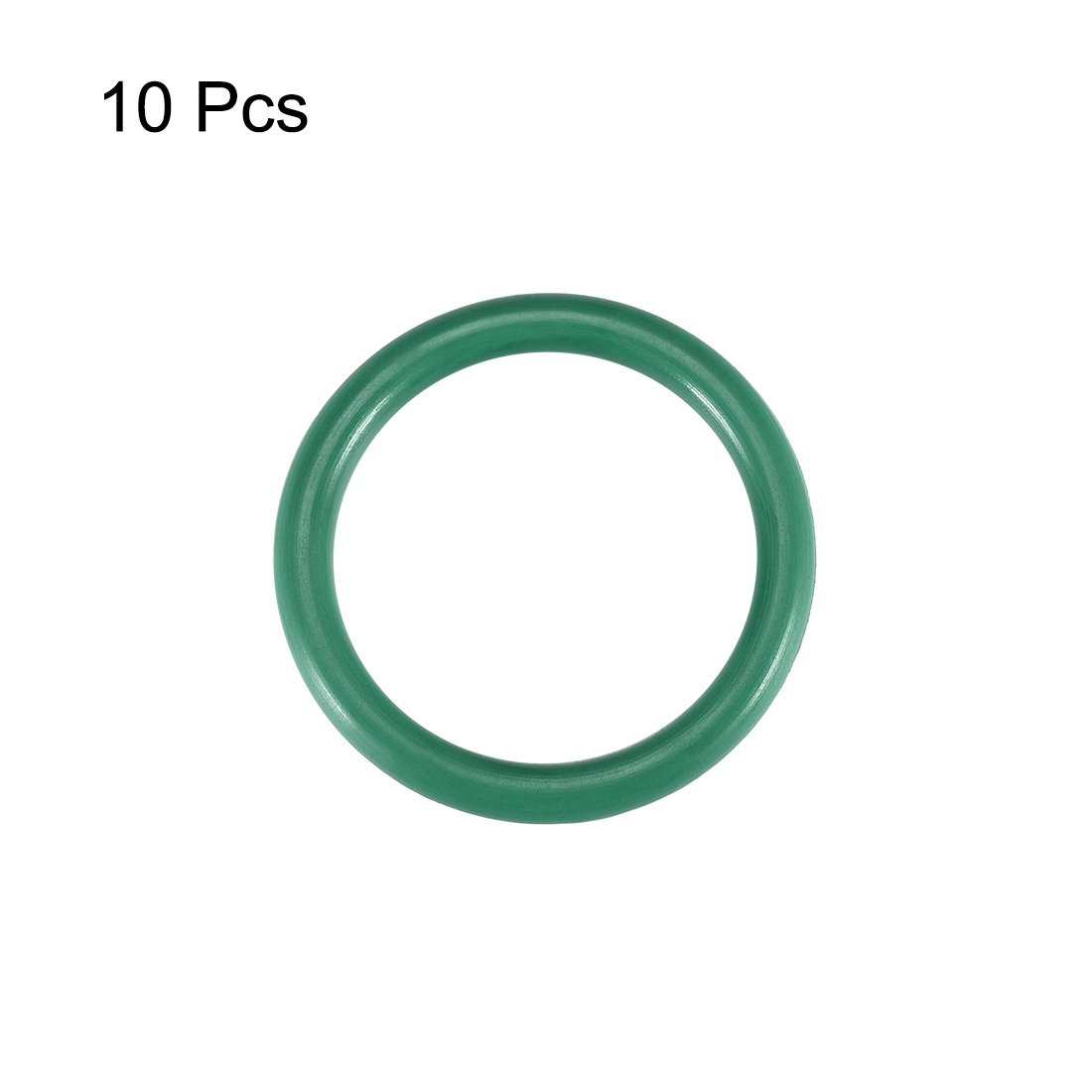 Unique Bargains Fluorine Rubber O Rings, 26mm OD, 19mm I.D, 3.5mm Width, Seal Gasket Green 10Pcs