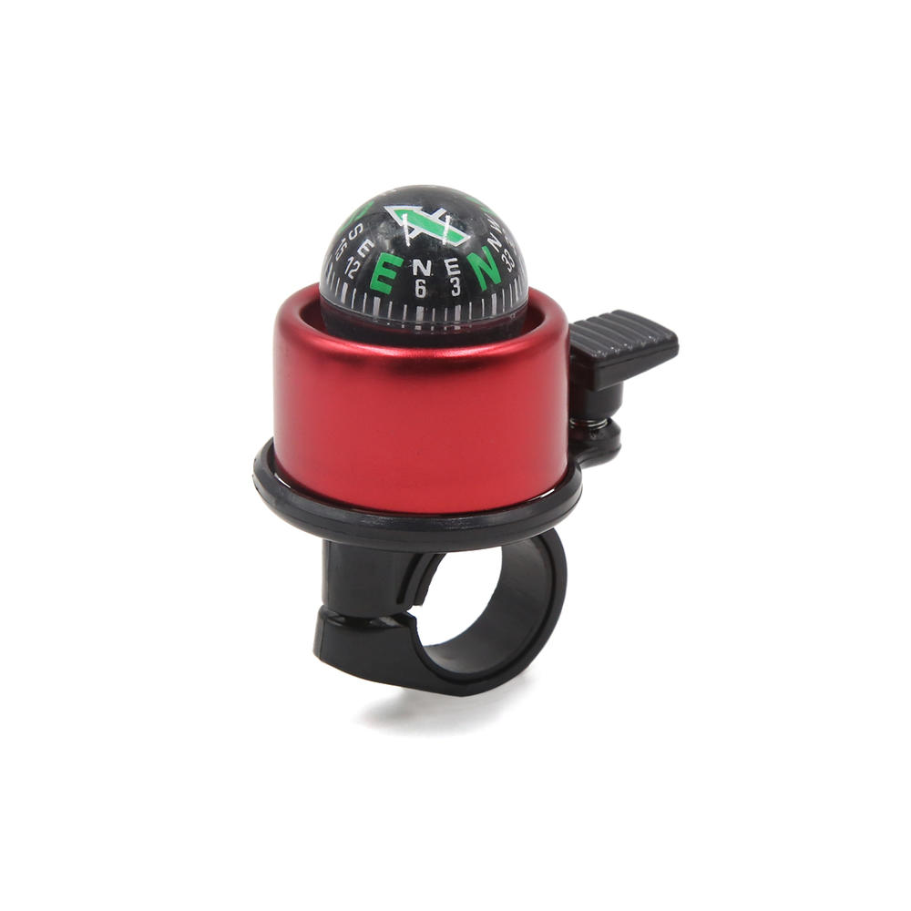 Unique Bargains Red Sport Bike Bicycle Bell Sound Compass for 22mm Handlebar Safety Alarm Horn