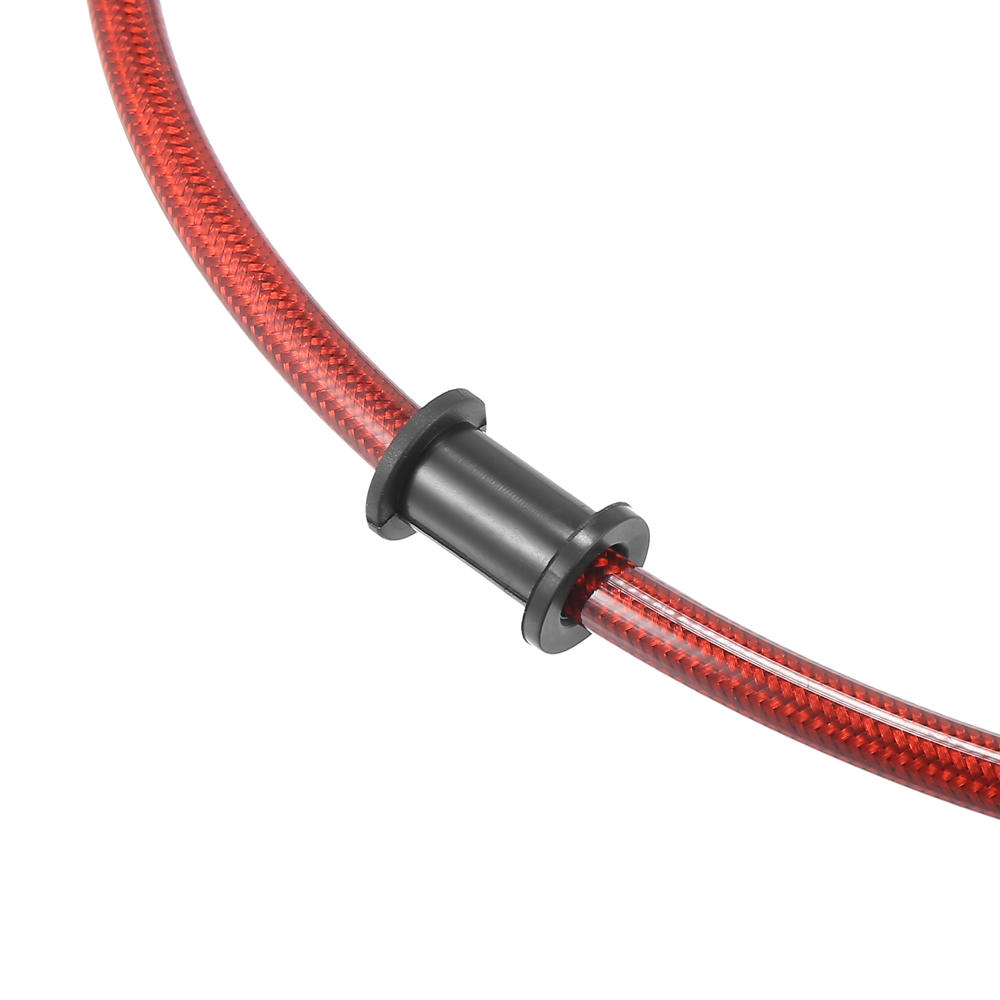 Unique Bargains 66.93" 10mm Motorcycle Hydraulic Brake Line Oil Hose Pipe Stainless Steel Red