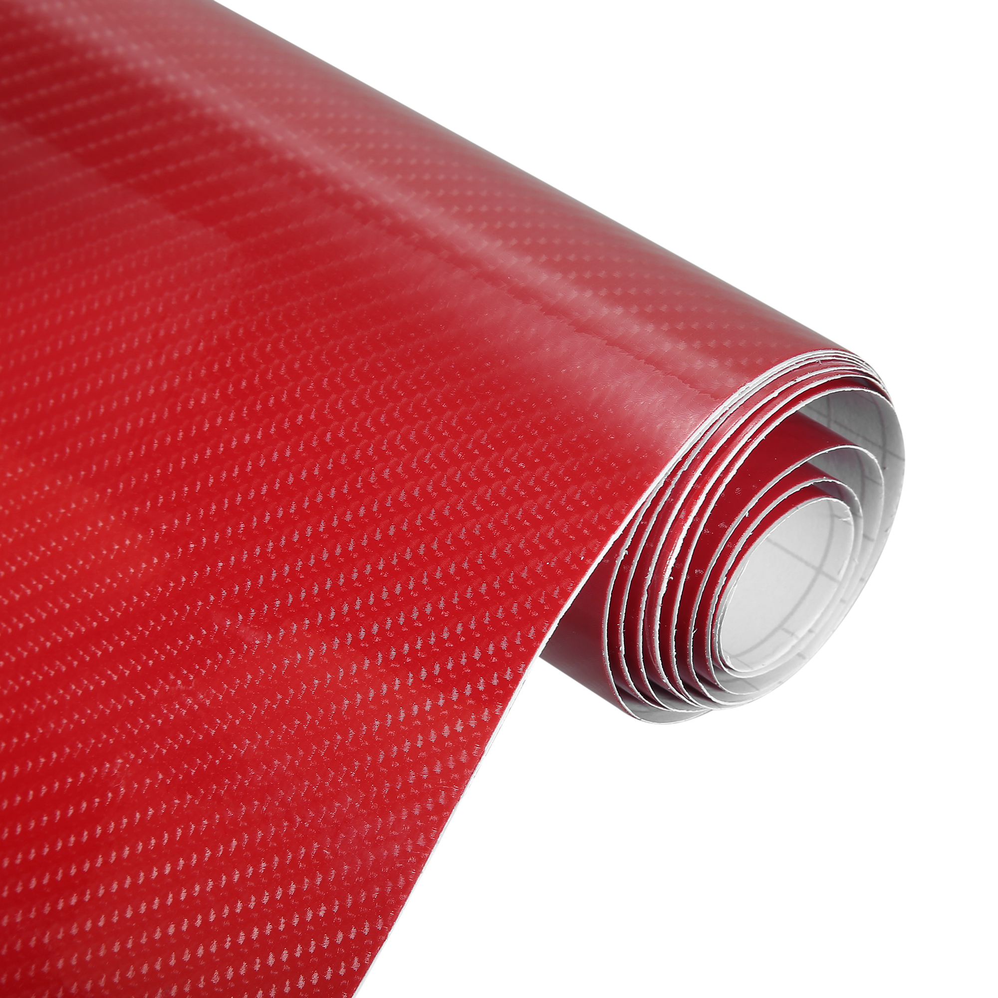 Unique Bargains 5D Carbon Fiber Pattern Vinyl Car Wrap Sheet Decal Sticker Film Red 12"x118"