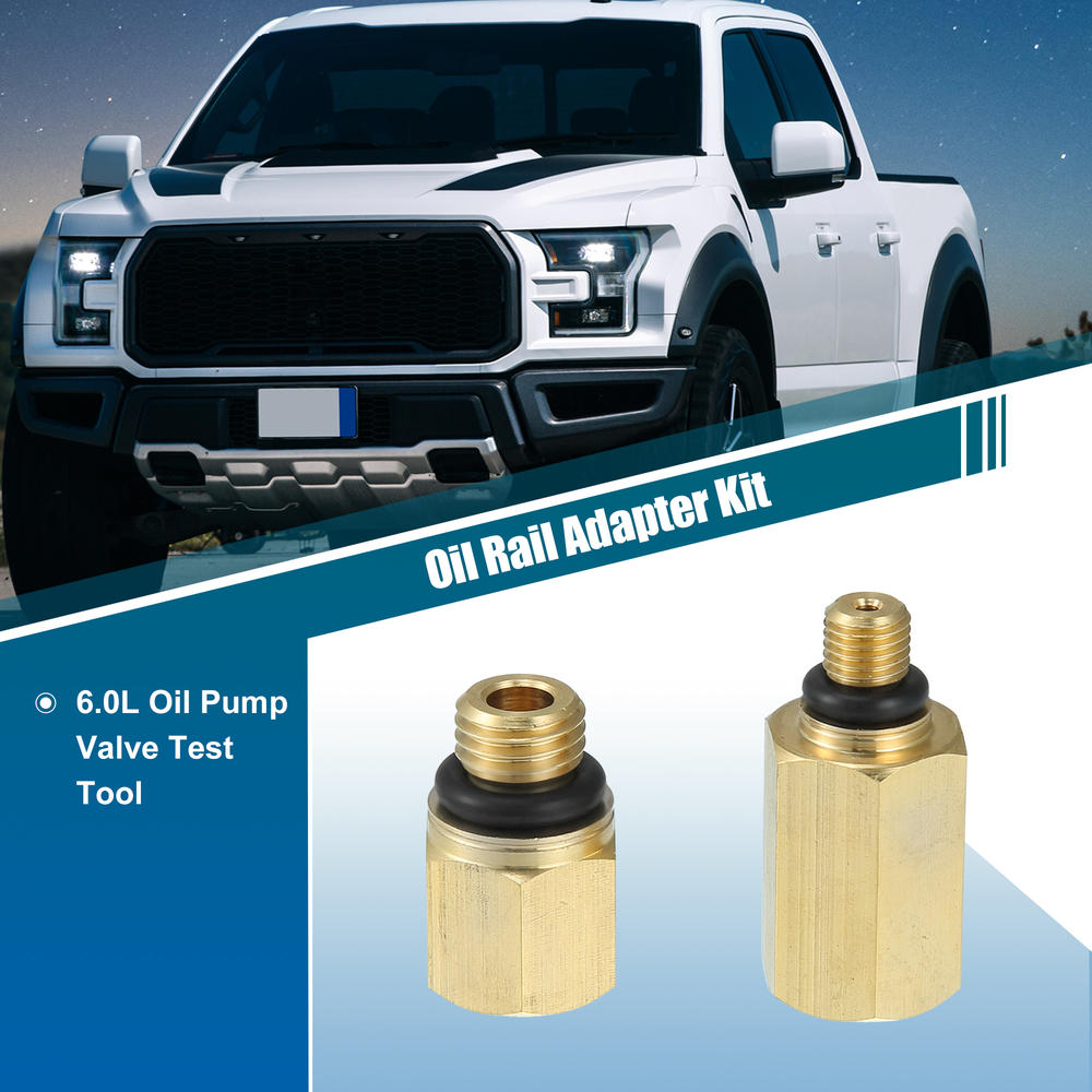Unique Bargains Fuel Rail Adapter Test Tool Gauge Kit for Ford 6.0L High Pressure Oil System