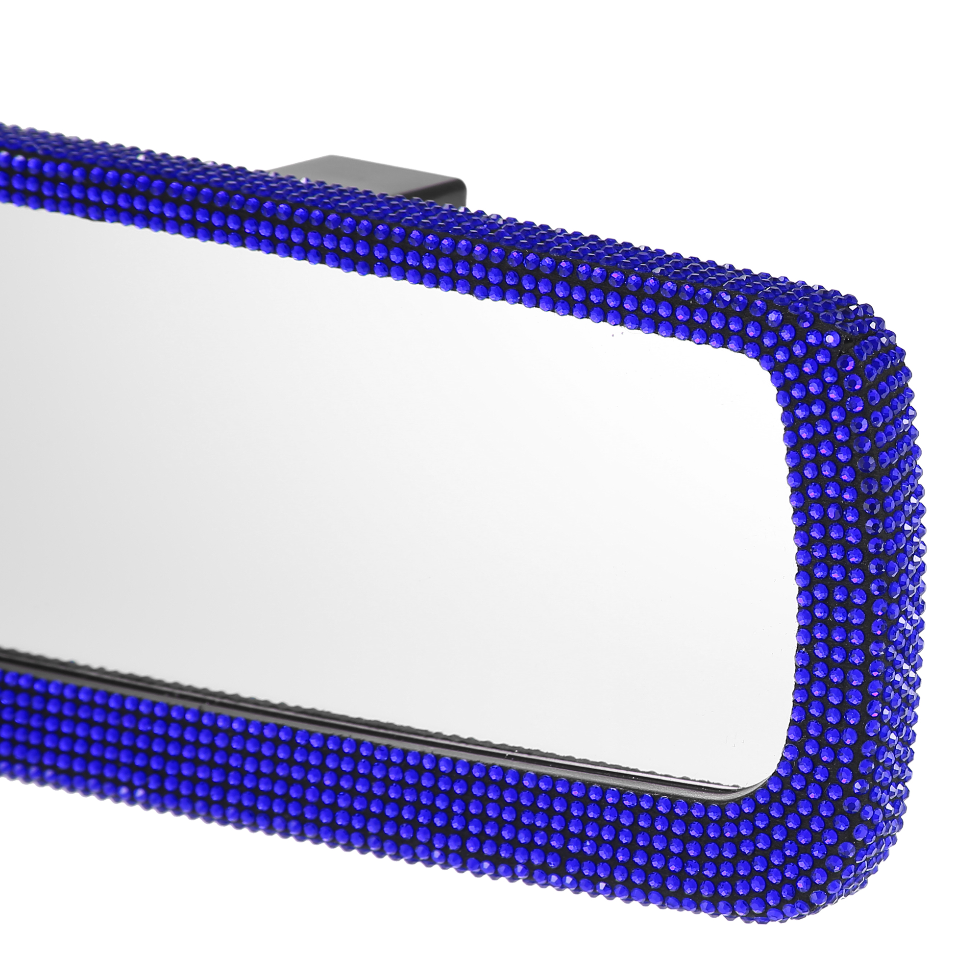 Unique Bargains Bling Car Rear View Mirror with Faux Crystal Rhinestone Interior for Women Blue