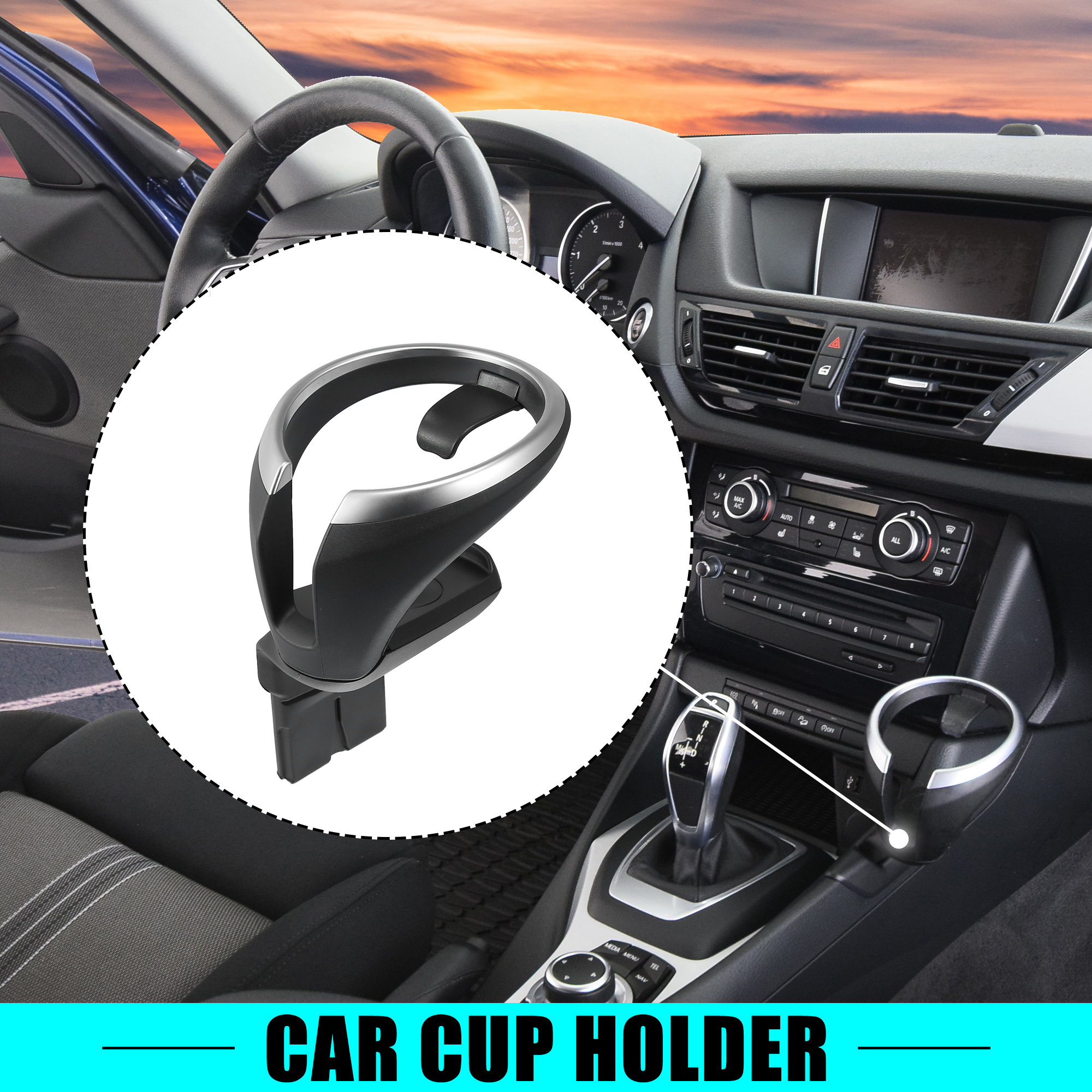 Unique Bargains Removable Car Cup Holder Bottle Water Cupholder Front Seat for BMW 51160443082
