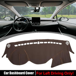 Unique Bargains Car Dashboard Cover Faux Leather Protector for Hyundai Sonata 2011-2014 Brown