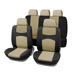 Unique Bargains Universal Fit Full Set Car Seat Cover Kit Seat Protector Pad for SUV Black Beige