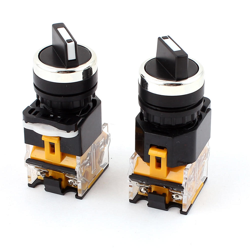 Unique Bargains Ith 10A Ui 380V 3 Positions On/Off/On 4 Screw Terminals Rotary Switch 2pcs