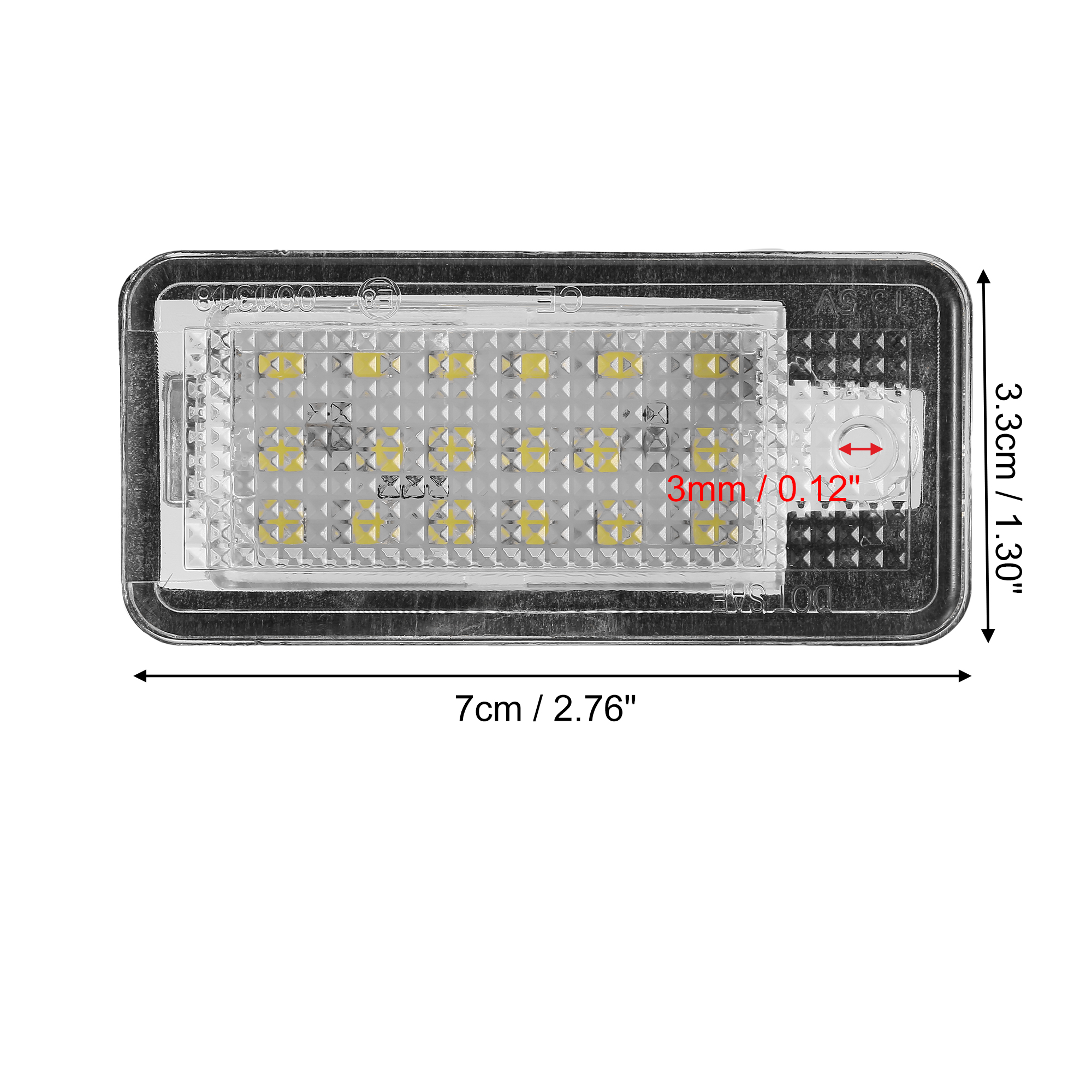 Unique Bargains 2pcs LED License Plate Light White Light for Audi A3 S3 A4 S4 A5 S5 A6 S6 A8 S8