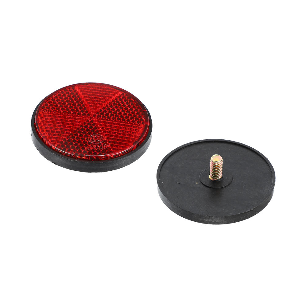Unique Bargains 10pcs M6x1.0 Red Universal Screw Mount Round Warning Reflector for Motorcycle