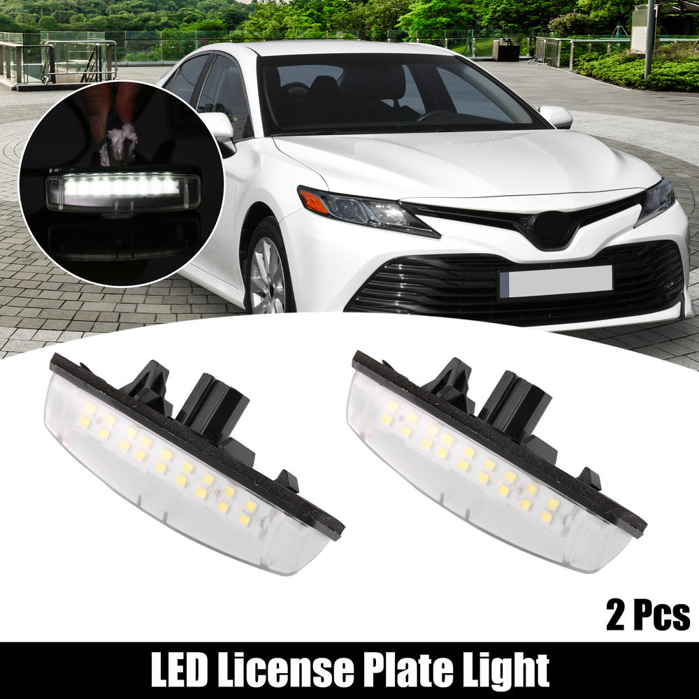 Unique Bargains 2pcs LED License Plate Light Car Number Lamp White Light for Lexus IS ES GS RX