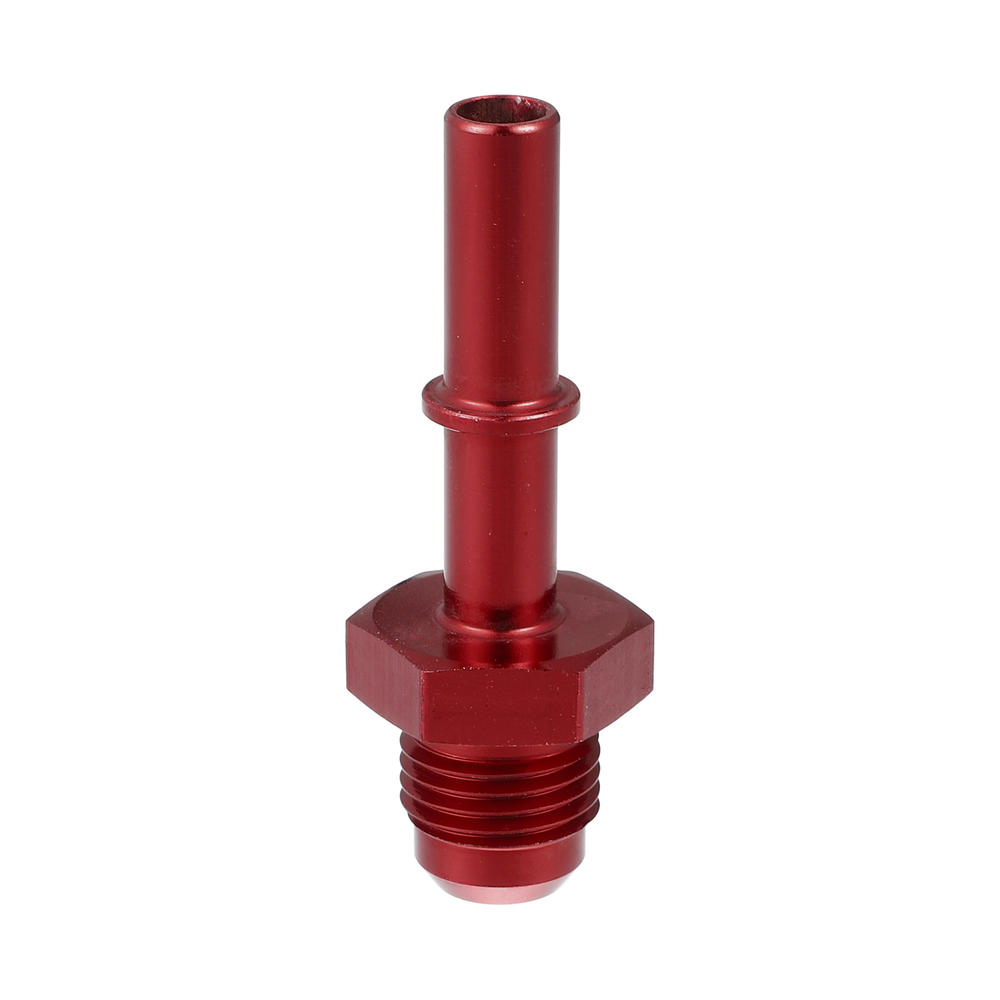 Unique Bargains 6AN Male to 5/16" Car Fuel Hose Pipe Adapter Connector Push on EFI Fitting Red