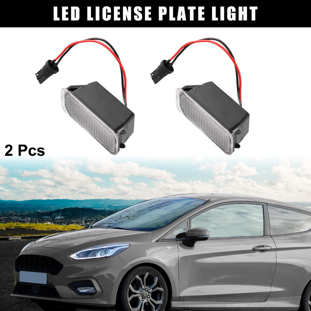 Unique Bargains 2pcs LED License Plate Light White Light for Ford Edge C-Max for Jaguar XF XJ
