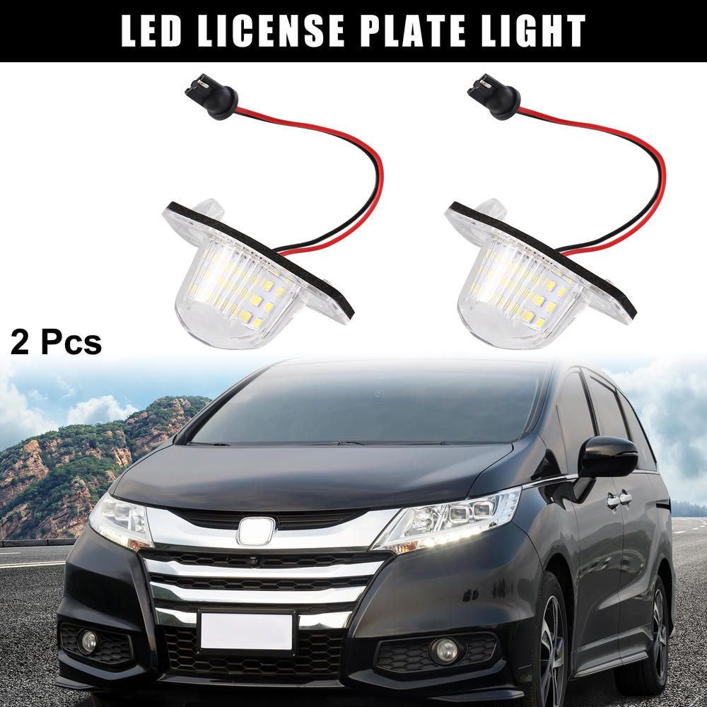Unique Bargains 2pcs LED License Plate Light Car Number Lamp White Light for Honda Odyssey CR-V