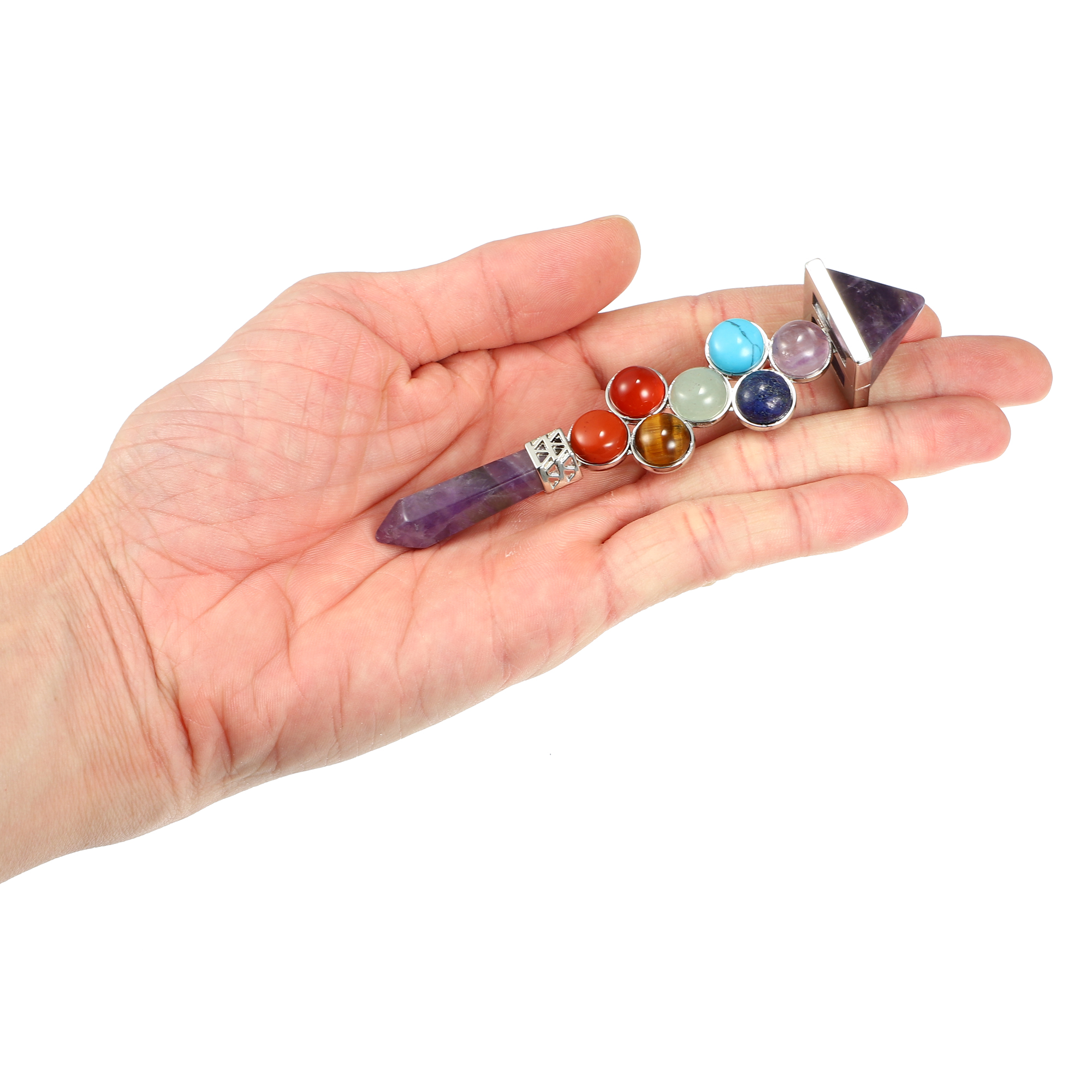 Unique Bargains Multicolor Faux Natural Crystals Stones Set for Balance Energy Home Decoration