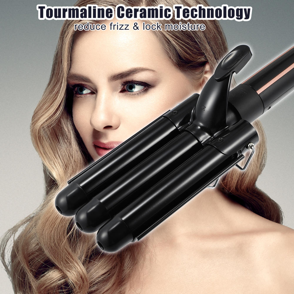 Unique Bargains 1 Pcs 5 in 1 Curling Iron Wand Waver Curling Iron Wand Set