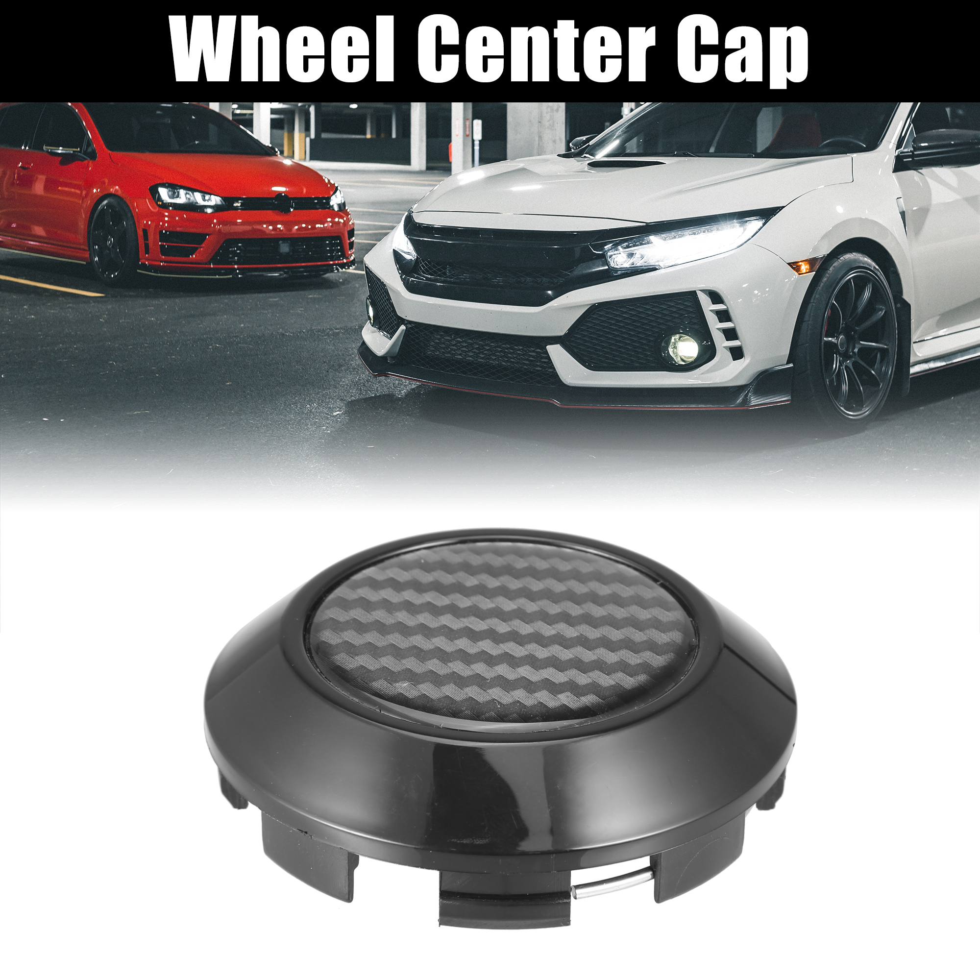 Unique Bargains 4pcs 74mm 76mm Wheel Center Hub Caps Hubcaps Covers Universal for Car Black