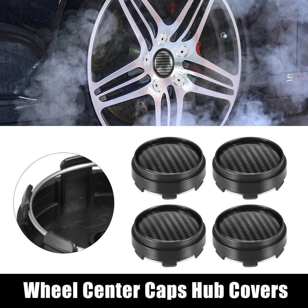 Unique Bargains 4pcs 63mm 66mm Wheel Center Hub Caps Hubcaps Covers Universal for Car Black