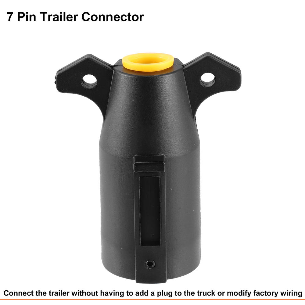 Unique Bargains 7 Pin Trailer Connector Side Plug Adapter 7-Way  Round RV-Style Blade Wiring