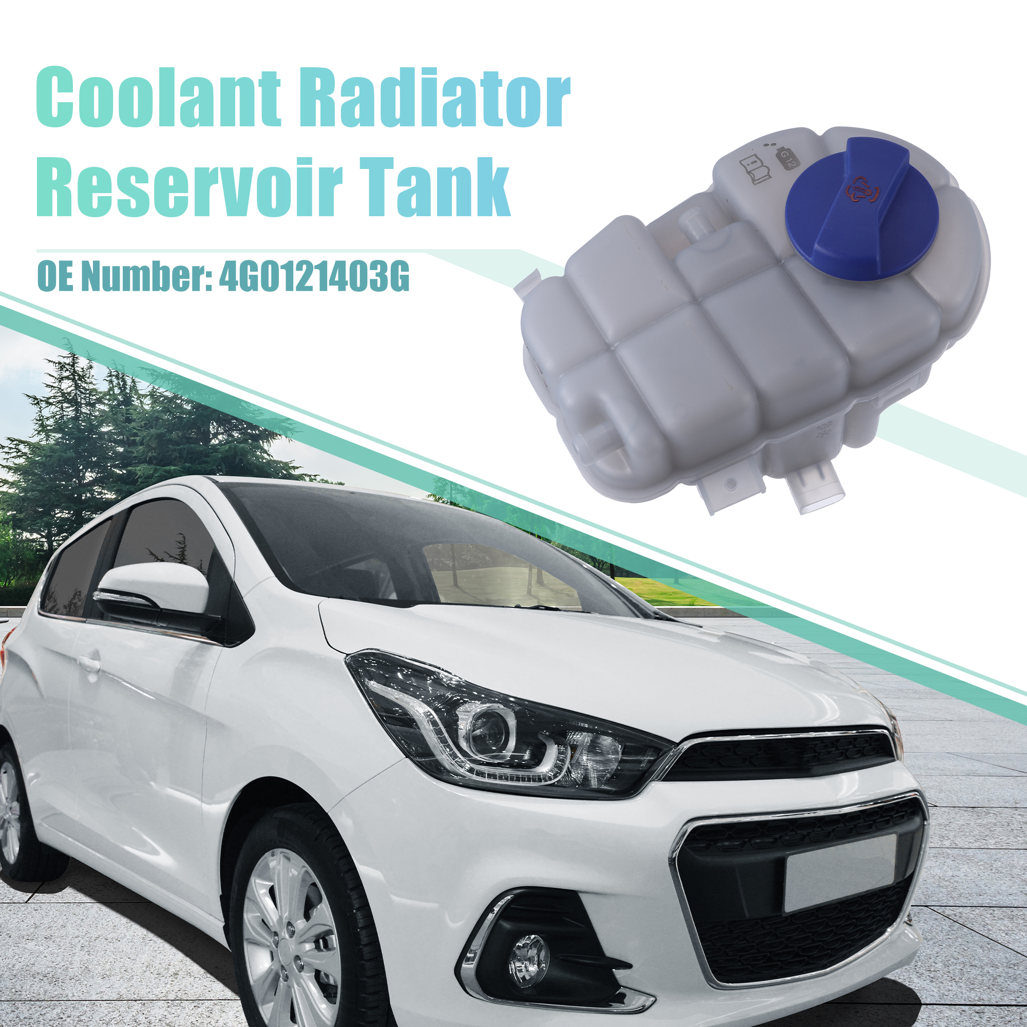Unique Bargains Coolant Radiator Recovery Expansion Reservoir Tank 4G0121403G for Audi A6 4G2