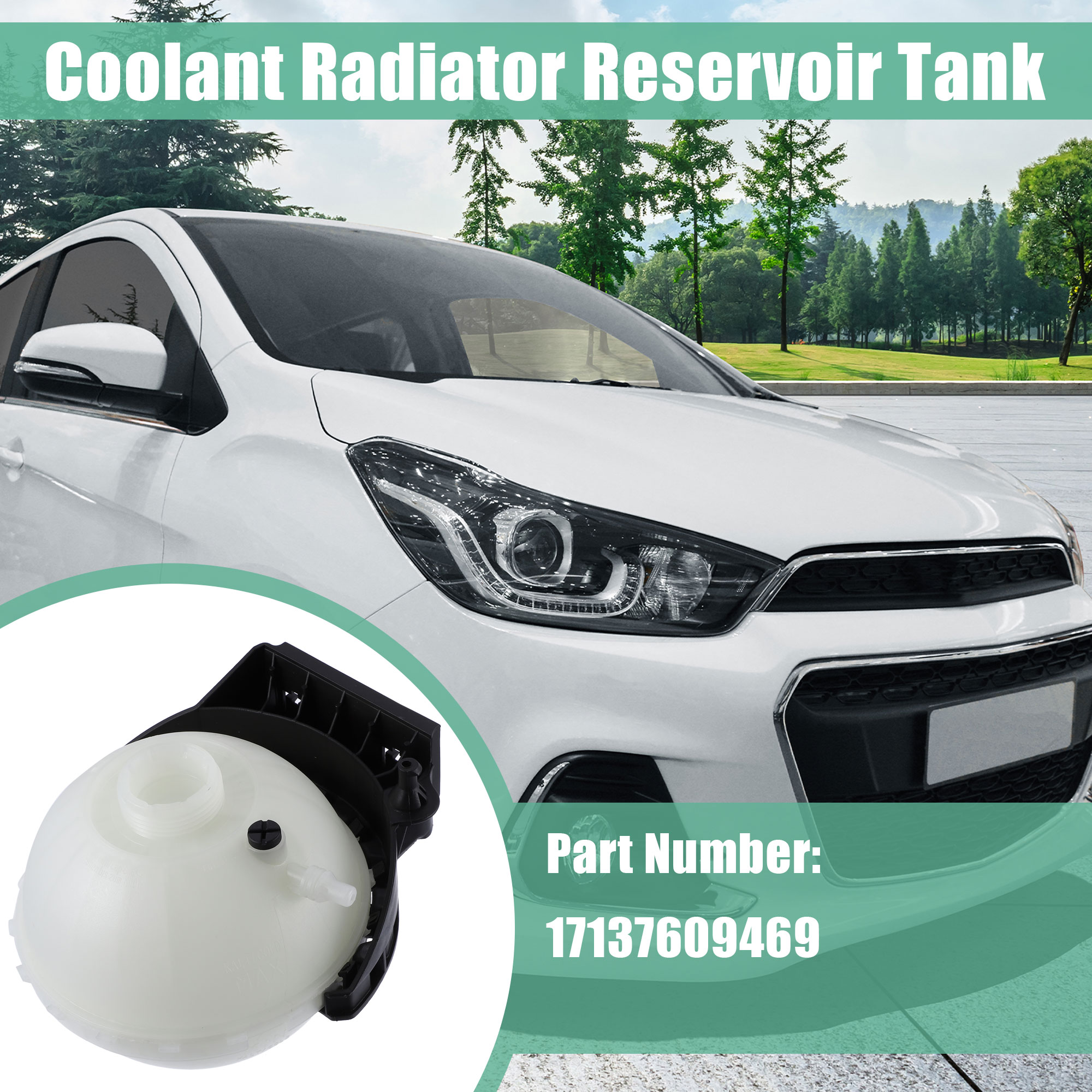 Unique Bargains Coolant Radiator Recovery Expansion Reservoir Tank 17137609469 for BMW 228i