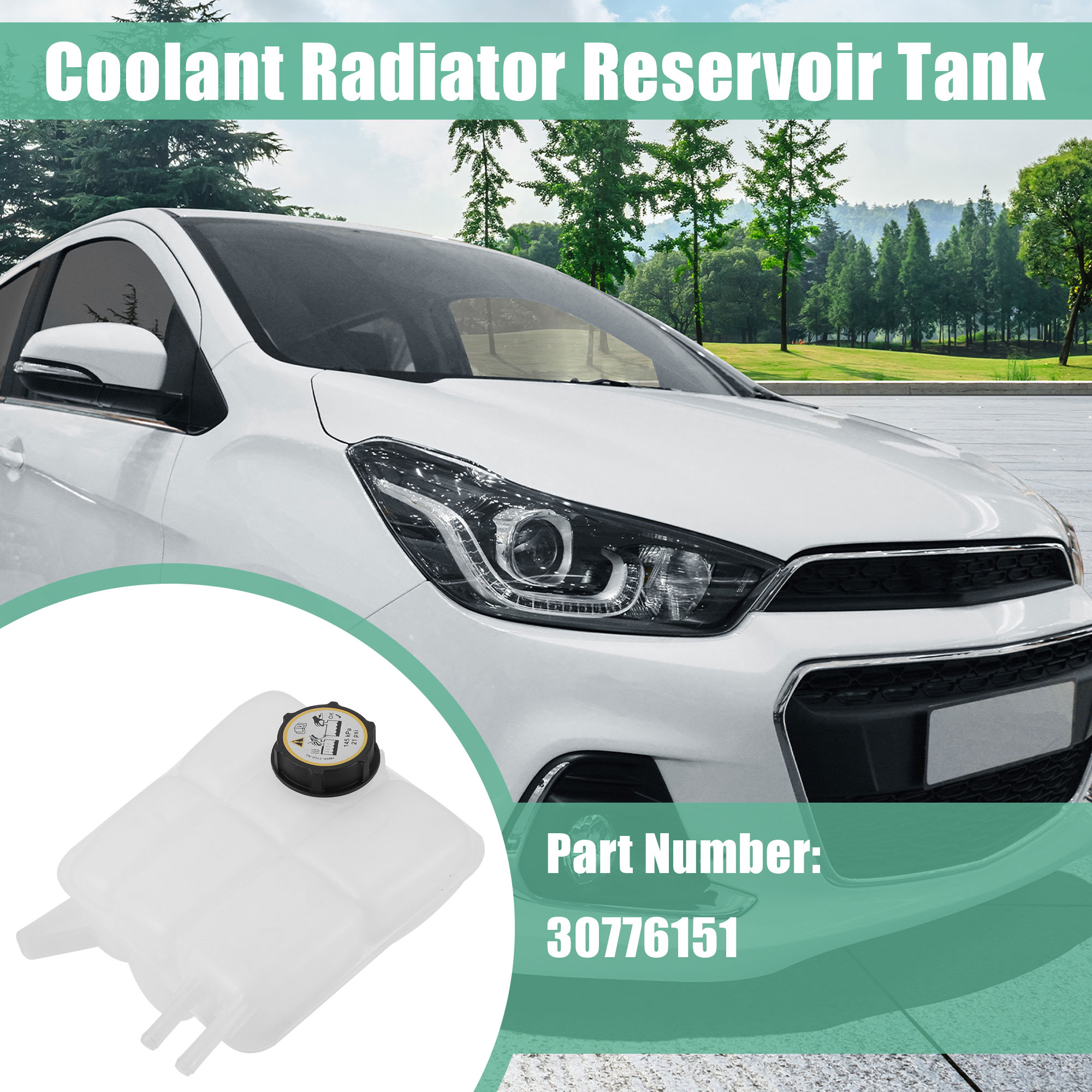 Unique Bargains Coolant Radiator Recovery Expansion Reservoir Tank 30776151 for Volvo C30
