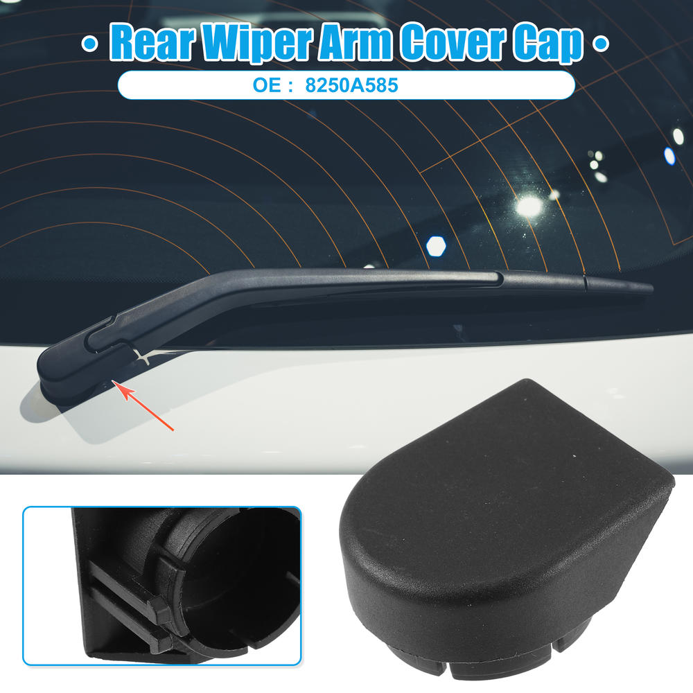Unique Bargains Car Rear Windshield Wiper Arm Nut Cover Cap for Mitsubishi Lancer ASX Black