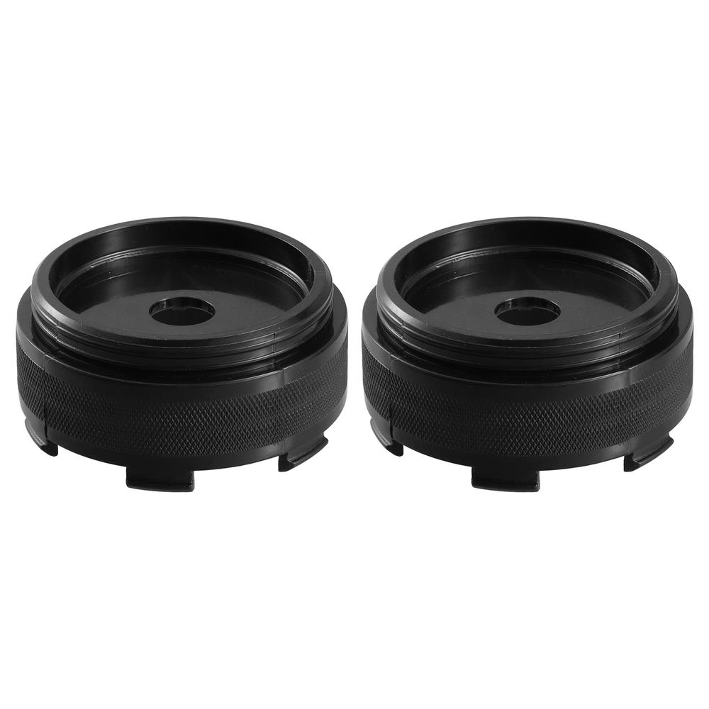 Unique Bargains 62mm 6 Clips Wheel Rim Hub Center Caps Black - Pack of 4