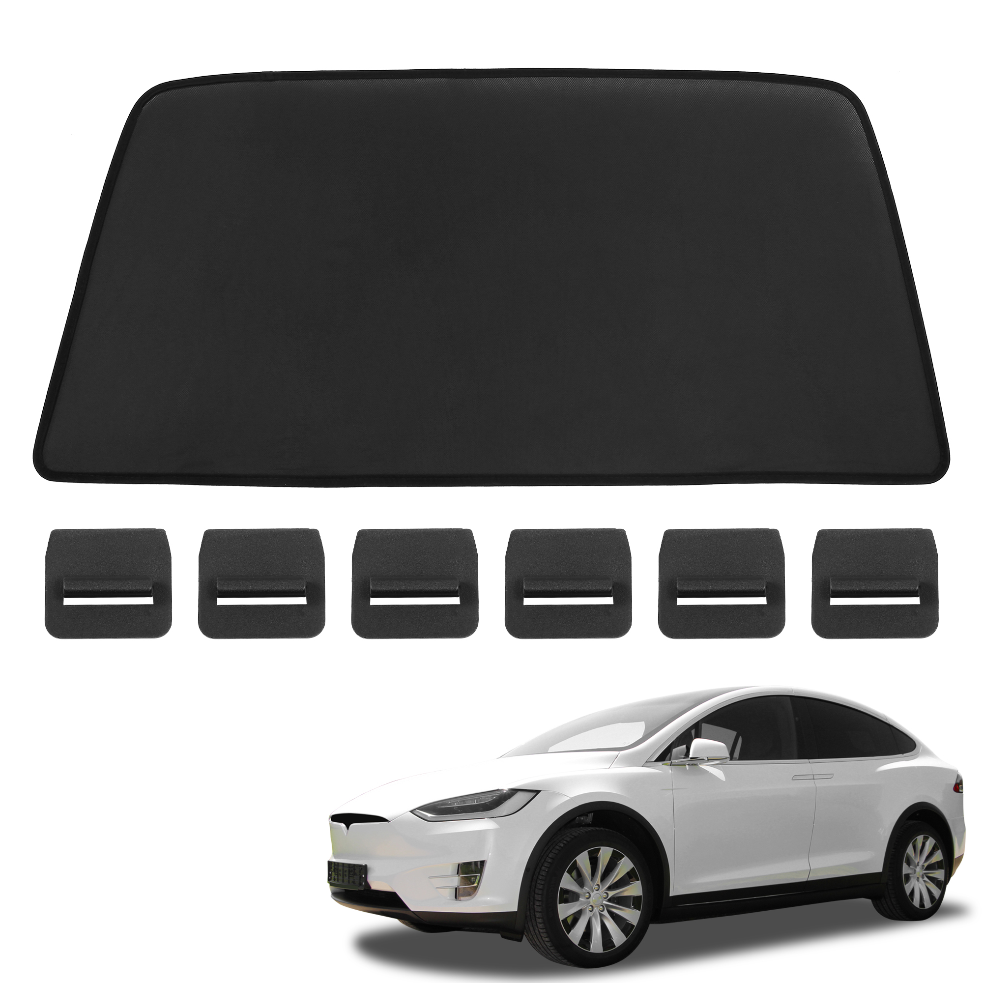 Unique Bargains Glass Roof Sunroof Shade Cover Front Window Sun Shade for Tesla Model X Top Roof