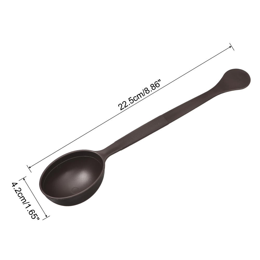 Unique Bargains 20pcs Plastic Coffee Scoop 8.86" Tablespoon Coffee Measuring Spoons, Brown