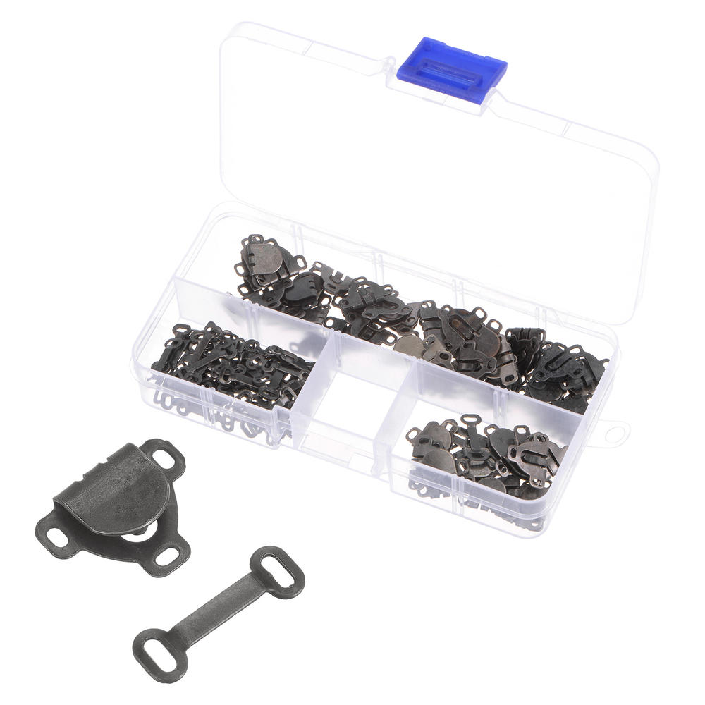 Unique Bargains 60 Sets Sewing Hooks and Eyes Closure Set for Trousers DIY, Dark Bronze