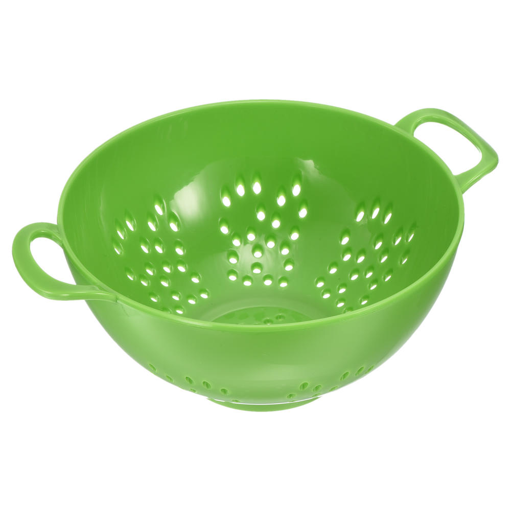 Unique Bargains Rice Sieve Washing Colander Strainer Drainer Fruit Cleaning Bowl-Green