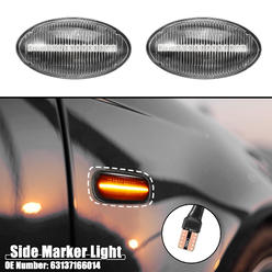 Unique Bargains 1 Pair Car LED Side Marker Lights 63137166014 Fit for MINI Cooper R50 R52 R53