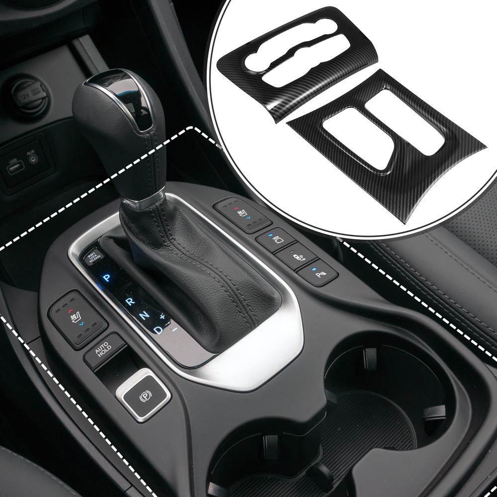 Unique Bargains Carbon Fiber Central Control Gear Shift A/C Panel Trim for Dodge Charger 15-22