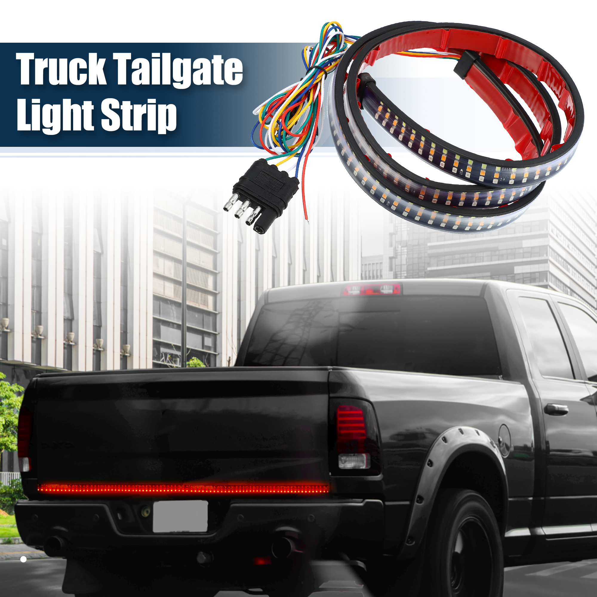 Unique Bargains 47" 432-LED Truck Strip Tailgate Light Bar Brake Signal Light for Ford for GMC