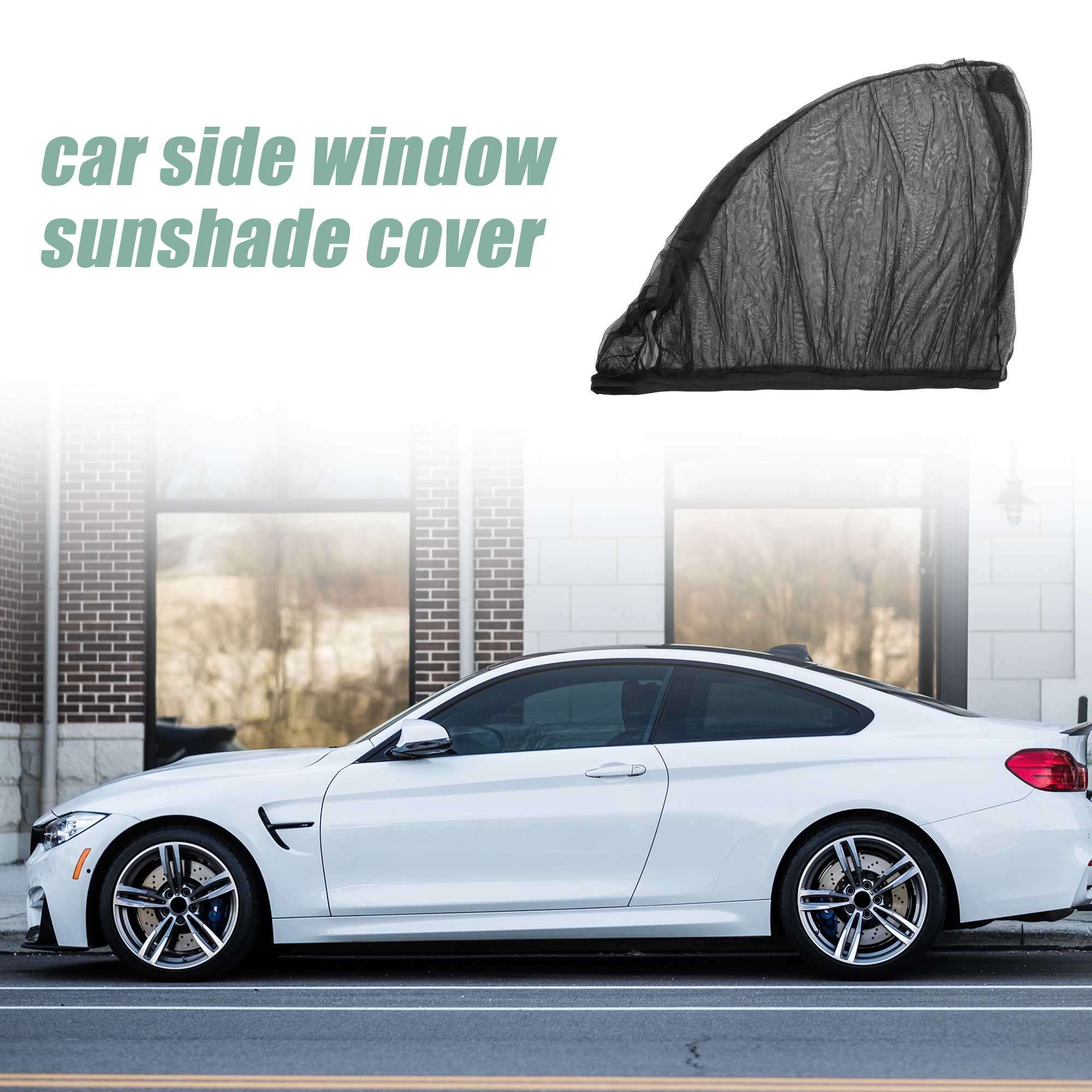 Unique Bargains Sun Shade Car Side Window Front Breathable Mesh Anti-UV Protect 60x50cm 1pair